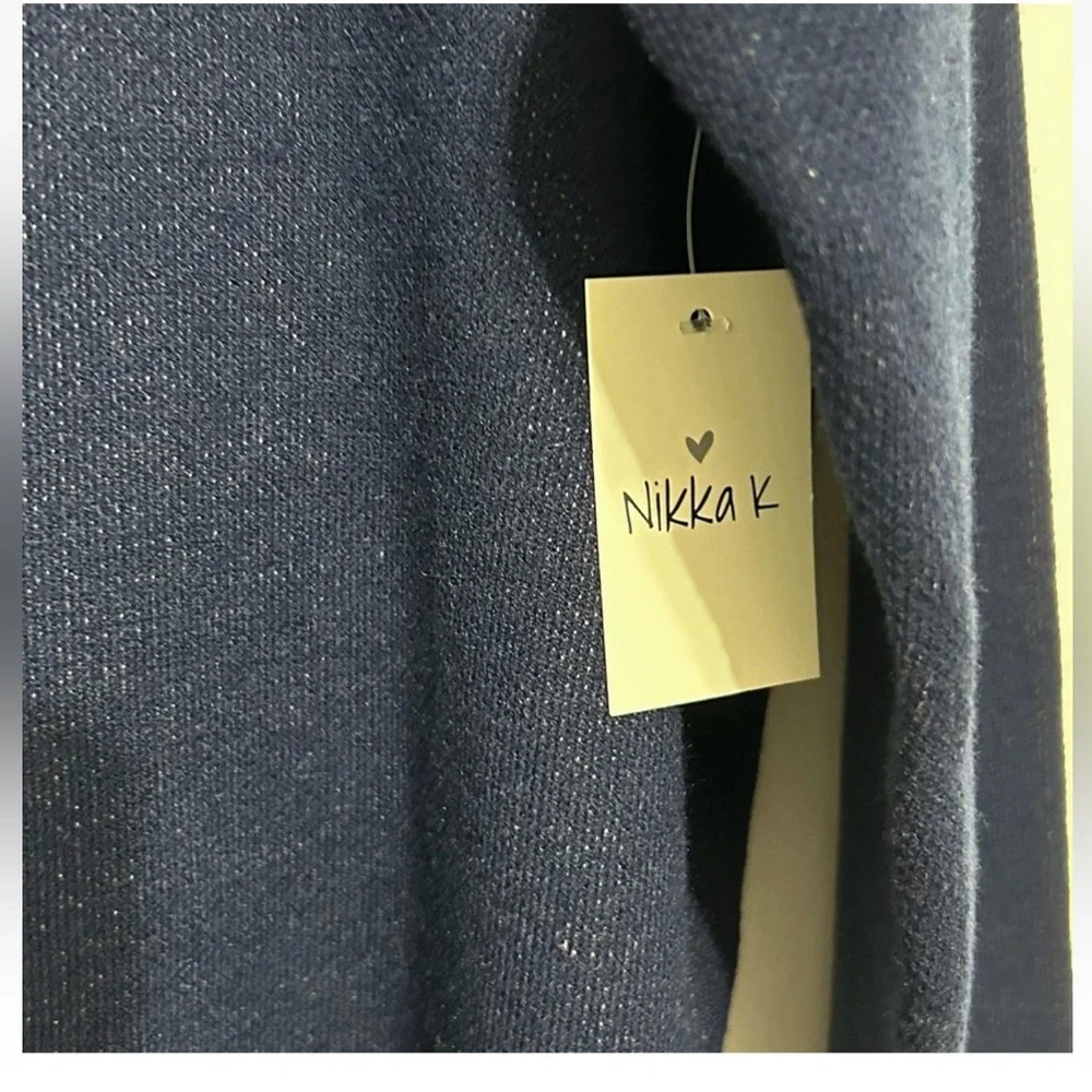 NEW Nikka K NAVY Dachshund Dog Sweater Puppy Gold Collar STAR HIGH QUALITY SZ M
